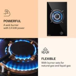 Klarstein Goldflame Gas Hob 1 Wok Burner Glass Ceramic 10 Klarstein Goldflame Gas Hob 1 Wok Burner Glass Ceramic -Kitchen Appliances Shop 51308740 4