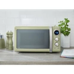 Swan Retro 800W LED Digital Microwave Green -Kitchen Appliances Shop 53434704 4