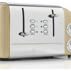 Swan 4 Slice Retro Toaster - Cream -Kitchen Appliances Shop 54673985 5