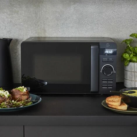 Swan Stealth 20L LED Matt Black Microwave 5 Swan Stealth 20L LED Matt Black Microwave - Image 3