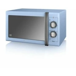 Swan Retro 25L 900W Manual Microwave Blue
