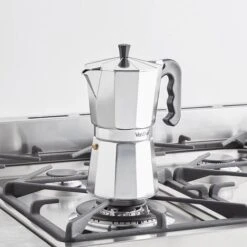 VonShef 9 Cup/450ml Italian Espresso Coffee Maker Moka Stove Top Macchinetta Includes A Replacement Gasket And Filter -Kitchen Appliances Shop 54924562 5