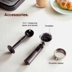 VonShef Espresso Machine, 15 Bar Pressure Pump – Barista Coffee Maker With Milk Frother For Latte, Cappuccino, Americano, Flat White And More – Black/Silver -Kitchen Appliances Shop 54924817 5