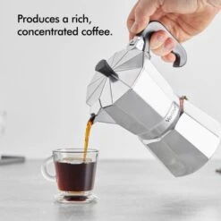 VonShef 6 Cup/300ml Italian Espresso Coffee Maker Moka Stove Top Macchinetta Includes A Replacement Gasket And Filter 10 VonShef 6 Cup/300ml Italian Espresso Coffee Maker Moka Stove Top Macchinetta Includes A Replacement Gasket And Filter -Kitchen Appliances Shop 54924887 4