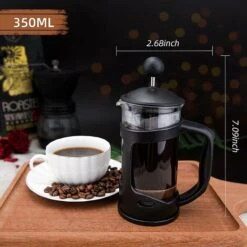 French Press Coffee Maker 2 Cups, Cafetiere Coffee Press, Perfect For Coffee Lover Gifts Morning Coffee, Maximum Flavor Coffee Brewer With Stainless Steel Filter, 12 Oz/350 ML -Kitchen Appliances Shop 60699474 3