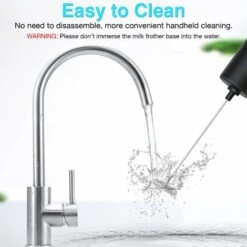 Handheld Milk Frother, Electric Milk Blender Froth Machine, Stirred Beverage Blender For Latte, Cappuccino, Hot Chocolate, Drinks, High Speed 14000 RPM (battery Not Included, With Stand) 10 Handheld Milk Frother, Electric Milk Blender Froth Machine, Stirred Beverage Blender For Latte, Cappuccino, Hot Chocolate, Drinks, High Speed 14000 RPM (battery Not Included, With Stand) -Kitchen Appliances Shop 60699910 4