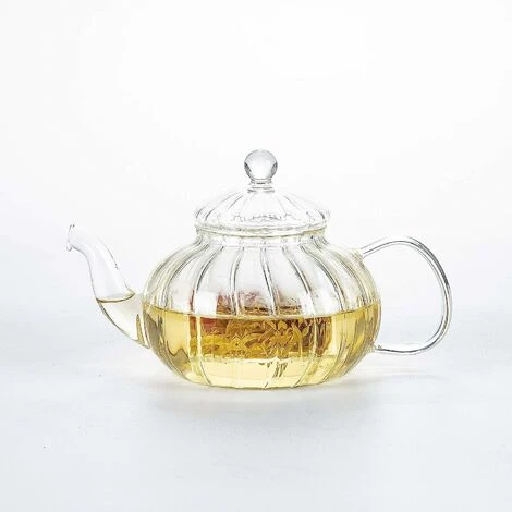 Glass Teapot With Infuser Pumpkin Design(600ml Pumpkin Teapot) 3 Glass Teapot With Infuser Pumpkin Design(600ml Pumpkin Teapot)