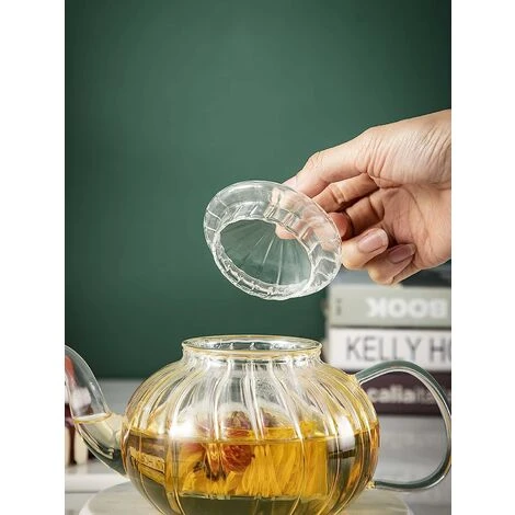 Glass Teapot With Infuser Pumpkin Design(600ml Pumpkin Teapot) 5 Glass Teapot With Infuser Pumpkin Design(600ml Pumpkin Teapot) - Image 3