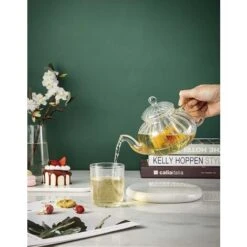 Glass Teapot With Infuser Pumpkin Design(600ml Pumpkin Teapot) 10 Glass Teapot With Infuser Pumpkin Design(600ml Pumpkin Teapot) -Kitchen Appliances Shop 60700270 4