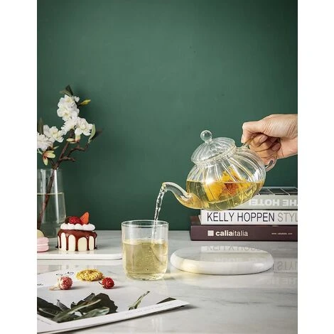 Glass Teapot With Infuser Pumpkin Design(600ml Pumpkin Teapot) 6 Glass Teapot With Infuser Pumpkin Design(600ml Pumpkin Teapot) - Image 4