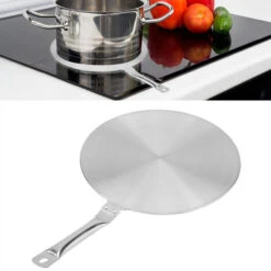 Heat Diffuser Stainless Steel Induction Diffuser Plate, Stainless Steel Heat Diffuser Converter Disk Distributing Diffuser Induction Plate For Gas/Electric Household Supply/Cooker Induction(20cm) -Kitchen Appliances Shop 61044291 4