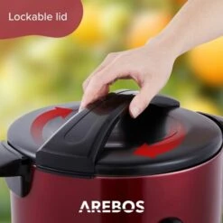 AREBOS Mulled Wine Cooker 1650 W Hot Drink Dispenser 20 L With Drip Tray, Outlet Tap, Thermostat And Overheating Protection Temperature Setting From 30 - 110 °C Red -Kitchen Appliances Shop 63743229 5