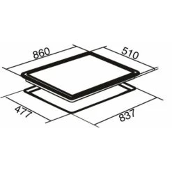 SIA BGH90BL 90cm Black 5 Burner Gas On Glass Hob Cast Iron Supports LPG Kit 10 SIA BGH90BL 90cm Black 5 Burner Gas On Glass Hob Cast Iron Supports LPG Kit -Kitchen Appliances Shop 65334511 4