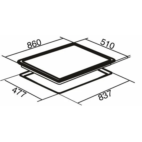SIA BGH90BL 90cm Black 5 Burner Gas On Glass Hob Cast Iron Supports LPG Kit 6 SIA BGH90BL 90cm Black 5 Burner Gas On Glass Hob Cast Iron Supports LPG Kit - Image 4