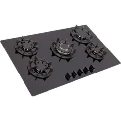 SIA BGH90BL 90cm Black 5 Burner Gas On Glass Hob Cast Iron Supports LPG Kit 11 SIA BGH90BL 90cm Black 5 Burner Gas On Glass Hob Cast Iron Supports LPG Kit -Kitchen Appliances Shop 65334511 5