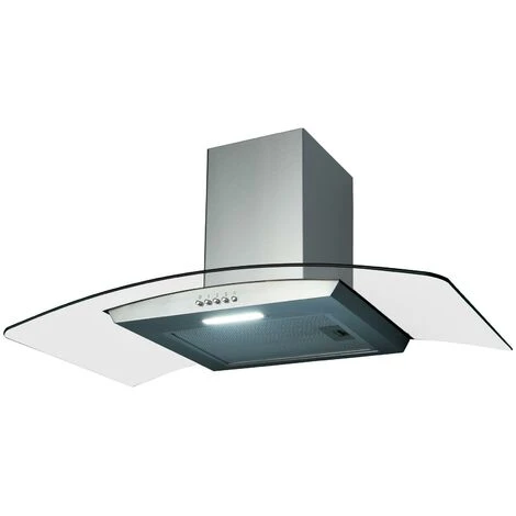 SIA CGH80SS 80cm Stainless Steel Curved Glass Cooker Hood Extractor Fan 4 SIA CGH80SS 80cm Stainless Steel Curved Glass Cooker Hood Extractor Fan - Image 2