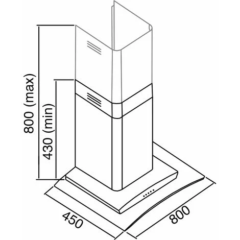 SIA CGH80SS 80cm Stainless Steel Curved Glass Cooker Hood Extractor Fan 6 SIA CGH80SS 80cm Stainless Steel Curved Glass Cooker Hood Extractor Fan - Image 4