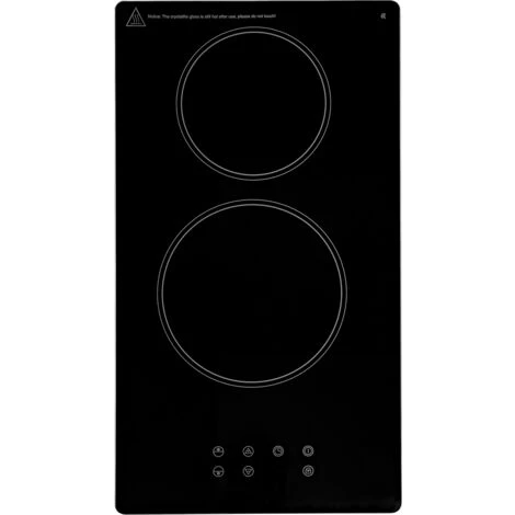 SIA CERH31BL Black 30cm 2 Burner Domino Ceramic Electric Hob With Touch Control 4 SIA CERH31BL Black 30cm 2 Burner Domino Ceramic Electric Hob With Touch Control - Image 2