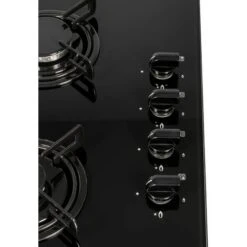 SIA GHG612BL 60cm Black 4 Burner Gas On Glass Hob With Enamel Pan Stands & FFD -Kitchen Appliances Shop 65334540 5