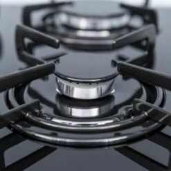 SIA GHG713BL 70cm Black 5 Burner Gas On Glass Hob With Enamel Pan Stands & FFD -Kitchen Appliances Shop 65334544 3