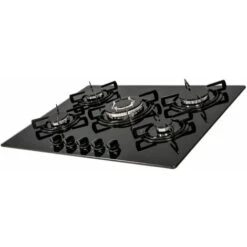 SIA GHG713BL 70cm Black 5 Burner Gas On Glass Hob With Enamel Pan Stands & FFD -Kitchen Appliances Shop 65334544 5