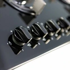 SIA GHG902BL 90cm Black 5 Burner Gas On Glass Hob With Cast Iron Pan Stands -Kitchen Appliances Shop 65334555 2