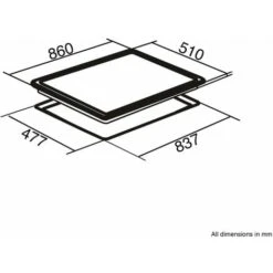 SIA GHG902BL 90cm Black 5 Burner Gas On Glass Hob With Cast Iron Pan Stands -Kitchen Appliances Shop 65334555 4