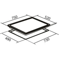 SIA INDH75BL 75cm Black Touch Control 5 Zone Induction Hob With Child Lock -Kitchen Appliances Shop 65334557 3