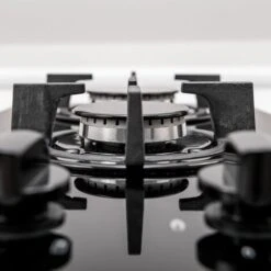 SIA GHG301BL 30cm Black 2 Burner Gas On Glass Domino Hob & Cast Iron Stands -Kitchen Appliances Shop 65334565 3
