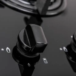 SIA GHG301BL 30cm Black 2 Burner Gas On Glass Domino Hob & Cast Iron Stands -Kitchen Appliances Shop 65334565 5