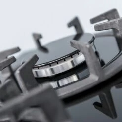 SIA BGH30BL 30cm Black Gas On Glass Domino Hob Cast Iron Supports LPG Kit -Kitchen Appliances Shop 65334642 2