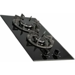 SIA BGH30BL 30cm Black Gas On Glass Domino Hob Cast Iron Supports LPG Kit -Kitchen Appliances Shop 65334642 5