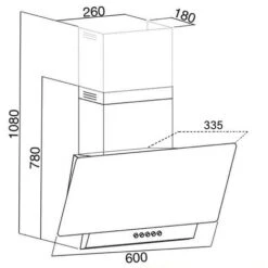 SIA EAG61WH 60cm White Angled Chimney Cooker Hood Kitchen Extractor Fan -Kitchen Appliances Shop 65334659 4