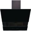 60cm Black Angled Cooker Hood With Sliding Glass Panel - SIA AGTC60BL