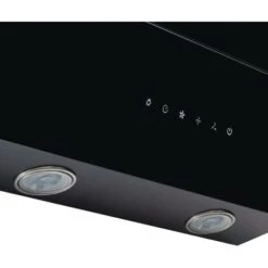 60cm Black Angled Cooker Hood With Sliding Glass Panel - SIA AGTC60BL -Kitchen Appliances Shop 65334668 4