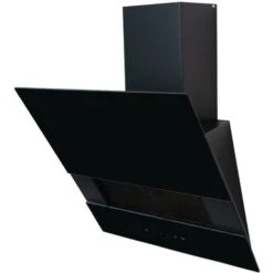 60cm Black Angled Cooker Hood With Sliding Glass Panel - SIA AGTC60BL -Kitchen Appliances Shop 65334668 5