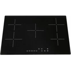 SIA CERH75BL 75cm Black 5 Zone Frameless Touch Control Electric Ceramic Hob