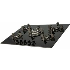 SIA GHG703BL 70cm Black 5 Burner Gas On Glass Hob With Cast Iron Pan Stands -Kitchen Appliances Shop 65334720 5