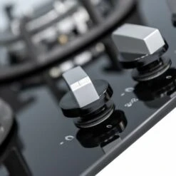 SIA R8 70cm Black 5 Burner Gas On Glass Hob With Cast Iron Pan Stands -Kitchen Appliances Shop 65334755 3