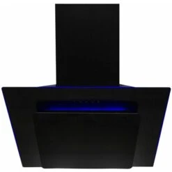 SIA AGE71BL 70cm Black 3 Colour LED Edge Lit Angled Glass Cooker Hood Extractor -Kitchen Appliances Shop 65334758 5