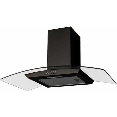 SIA CGH80BL 80cm Curved Glass Chimney Cooker Hood Extractor Fan In Black 3 SIA CGH80BL 80cm Curved Glass Chimney Cooker Hood Extractor Fan In Black
