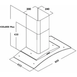 SIA CGH80BL 80cm Curved Glass Chimney Cooker Hood Extractor Fan In Black 10 SIA CGH80BL 80cm Curved Glass Chimney Cooker Hood Extractor Fan In Black -Kitchen Appliances Shop 65334765 4