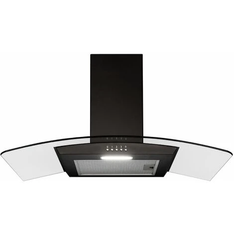 SIA CGH80BL 80cm Curved Glass Chimney Cooker Hood Extractor Fan In Black 7 SIA CGH80BL 80cm Curved Glass Chimney Cooker Hood Extractor Fan In Black - Image 5