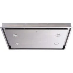 90cm Ceiling Cooker Hood Extractor Fan In Stainless Steel, Remote - SIA CLN90SS