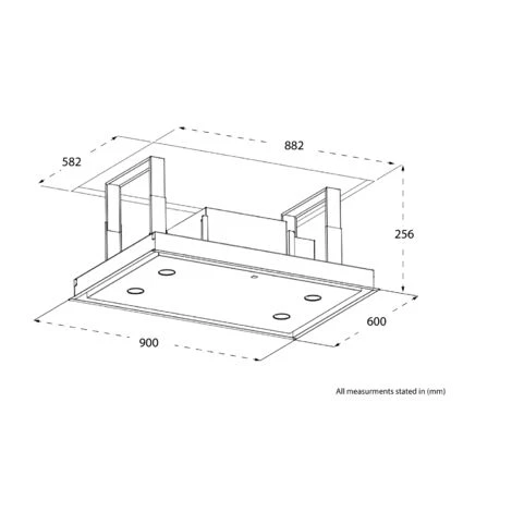 90cm Ceiling Cooker Hood Extractor Fan In Stainless Steel, Remote - SIA CLN90SS 4 90cm Ceiling Cooker Hood Extractor Fan In Stainless Steel, Remote - SIA CLN90SS - Image 2