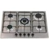 SIA SSG702SS 70cm 5 Burner Gas Hob In Stainless Steel With Enamel Pan Stands