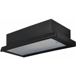 SIA TSH60BL 60cm Black Telescopic Integrated Cooker Hood Kitchen Extractor Fan -Kitchen Appliances Shop 65334809 5