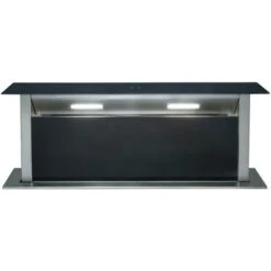 SIA DD90BL 90cm Black Touch Control Downdraft Kitchen Cooker Hood Extractor Fan