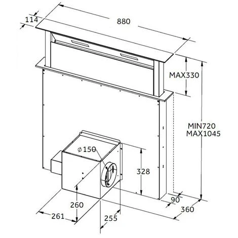 SIA DD90BL 90cm Black Touch Control Downdraft Kitchen Cooker Hood Extractor Fan 7 SIA DD90BL 90cm Black Touch Control Downdraft Kitchen Cooker Hood Extractor Fan - Image 5