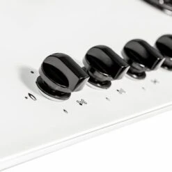 SIA GHG703WH 70cm White 5 Burner Gas On Glass Hob With Cast Iron Pan Stands -Kitchen Appliances Shop 65334842 2